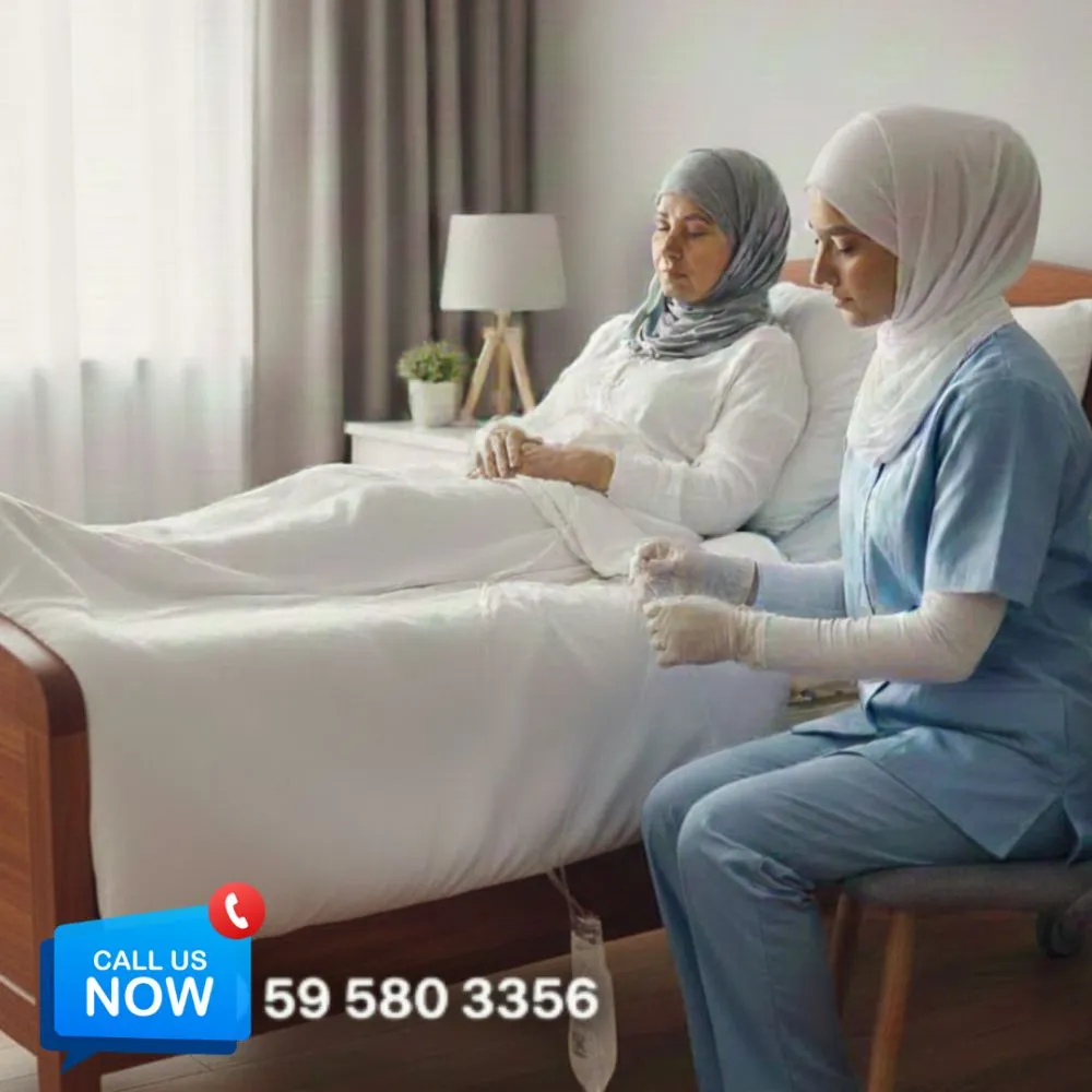 ممرضة مختصة بتركيب القسطرة في المنزل